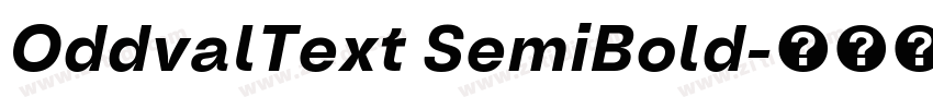 OddvalText SemiBold字体转换